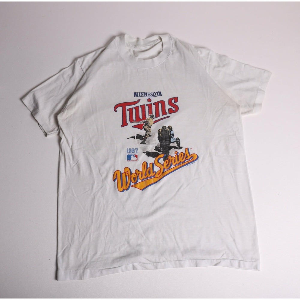 Vintage 1987 Minnesota Twins World Series T-Shirt White MLB Baseball 80s Tee